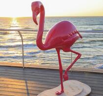 3D-Gedruckter Flamingo, 1,80 m groß.