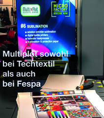 Multiplot ist iin München bei der Fespa Aussteller auch auf der Frankfurter TechTextil vertreten