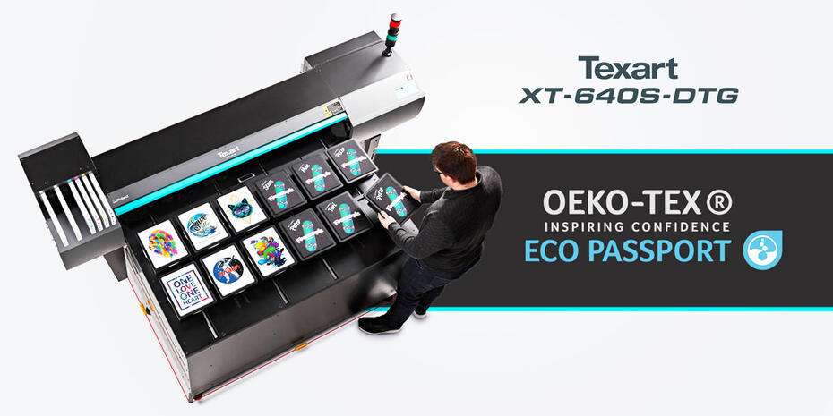 Tinten und Primer für die Texart XT-640S-DTG-Drucker sind durch Oeko-Tex zertifiziert